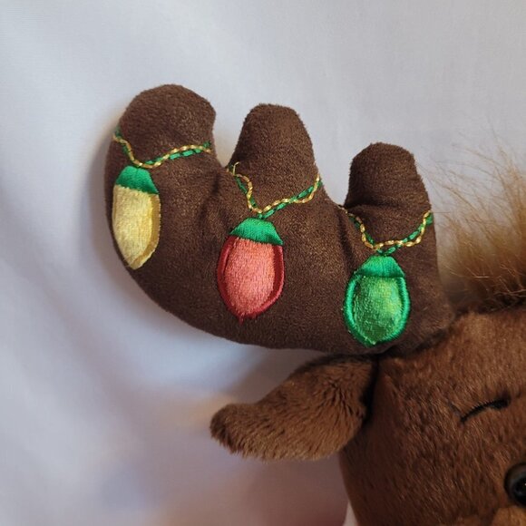Build A Bear Hal Moose w/Red Sweater & Light Up Antlers Christmas Lights Moose - Picture 4 of 10